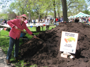 compost pile at the Festival